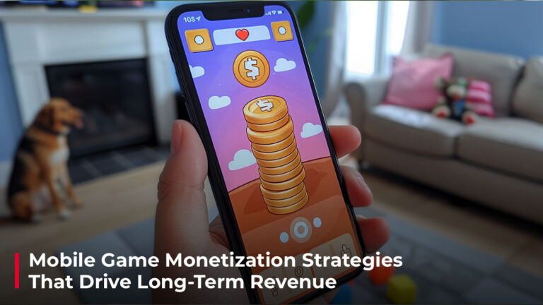 Image showing a generic mobile game on a phone that represents monetization