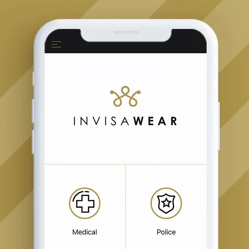 invisawear Case Study invisawear app on phone
