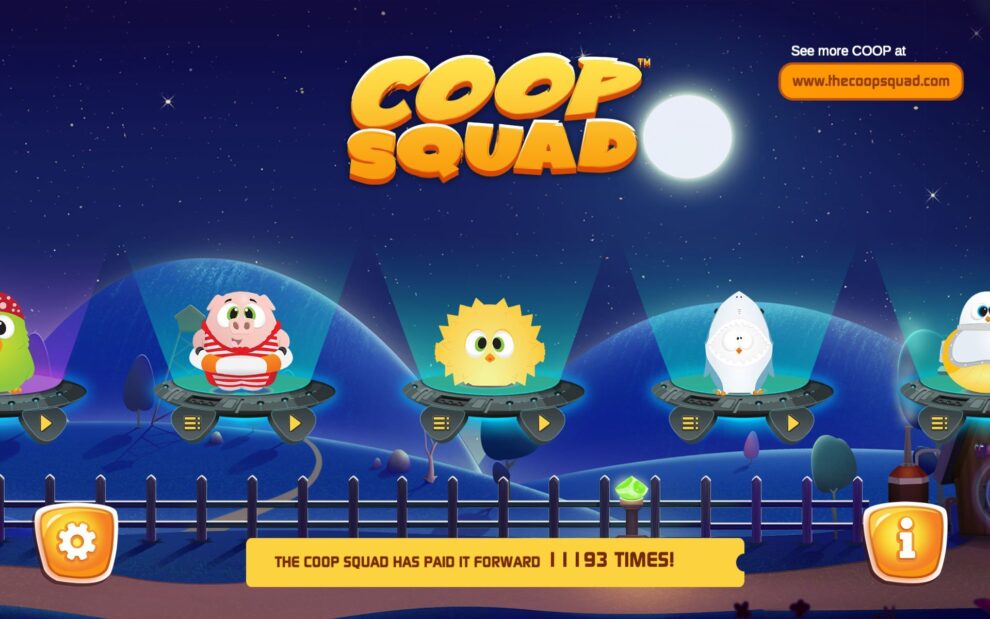 Select one of several Coop Squad characters