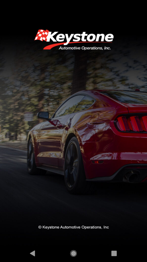 Opeing screen from eKeystone app