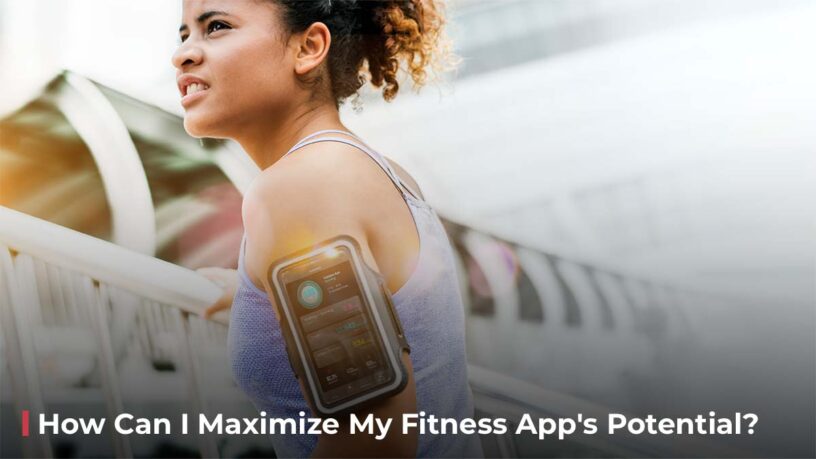 How Can I Maximize My Fitness App’s Potential Jogger with fitness app running on her phone